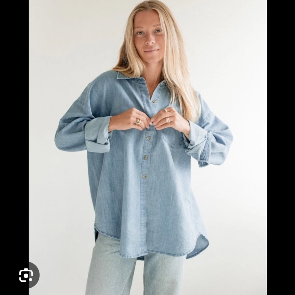NWT One Wednesday Denim Shirt